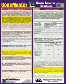 CodeMaster - Special Inspection for Masonry (2024 IBC, TMS 402/602-22)